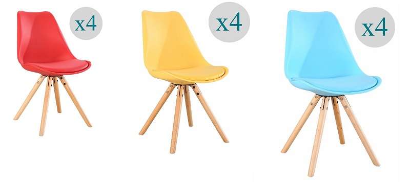 packs sillas estilo nordico de colores